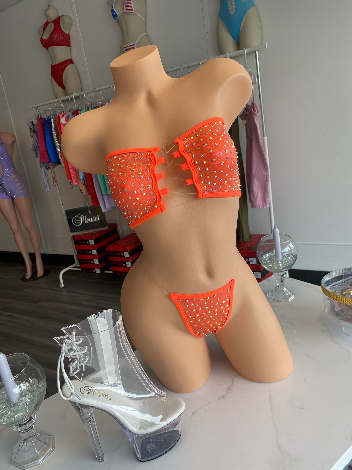 Tube Top Bikini Orange
