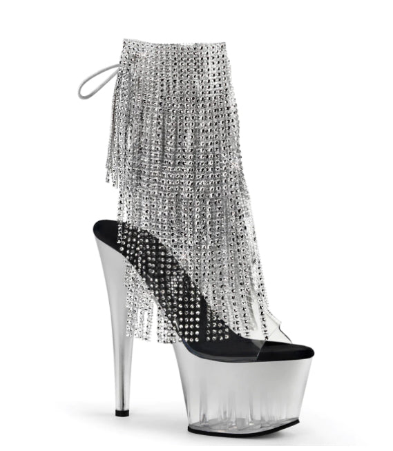 Shoes Ankle Fringe Clr-Slv