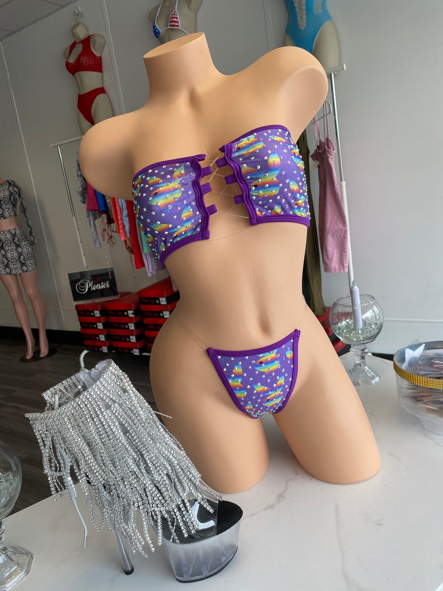 Tube Top Bikini Rainbow Play Boy